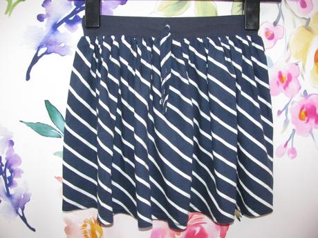 Modro bílá bavlněná dívčí sukně, house,128