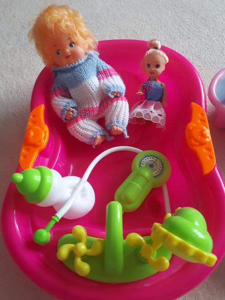 Dětská sada na koupání - panenky, miminka, vaničky,