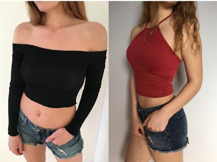 Tílko/ crop top h&m, vel. s, h&m,s