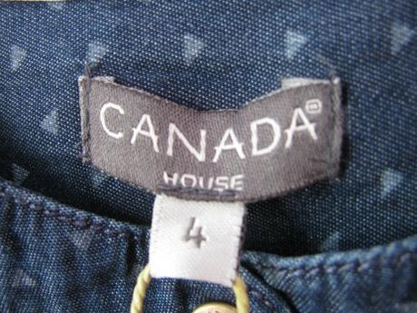 Dívčí tmavě modrá halenka z tenké letní džínoviny, house,104