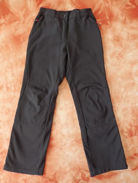 Flísem zateplené softshellové kalhoty 140/146, 140