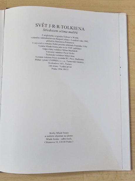 Svět j.r.r. tolkiena středozem očima malířů,