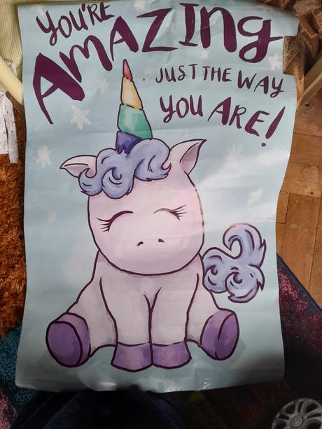 Plagát papírový plakát sundaný zdarma jednorožec, 