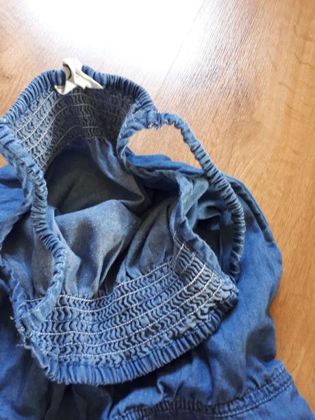 Úžasný lehoučký tenký džínový kraťáskový overal, cubus,128