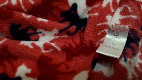 Dětská fleesová mikina, mikinka, s kapucí, vel.104, topolino,104