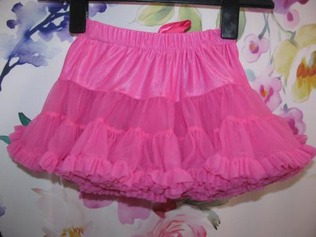 Růžová tylová tutu sukně, 98