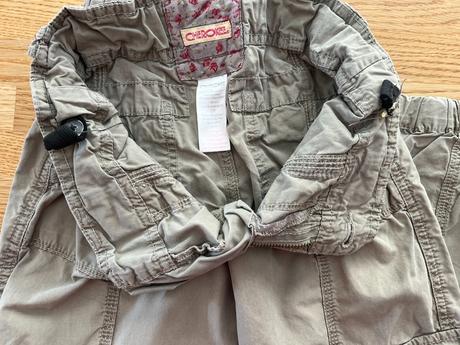 Šedozelené kalhoty f&f vel. 122/128, f&f,122