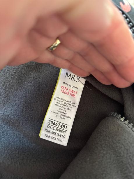 Zimní kombinéza dívčí - v.6/9 měs., marks & spencer,74