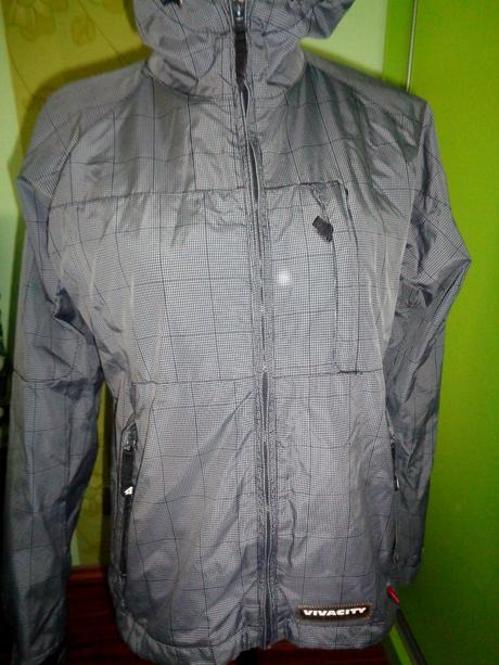 Černobílá kostičkovaná šusťáková bunda, s.a.m.,36