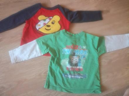 2x triko s dlouhým rukávem vel. 92, 92