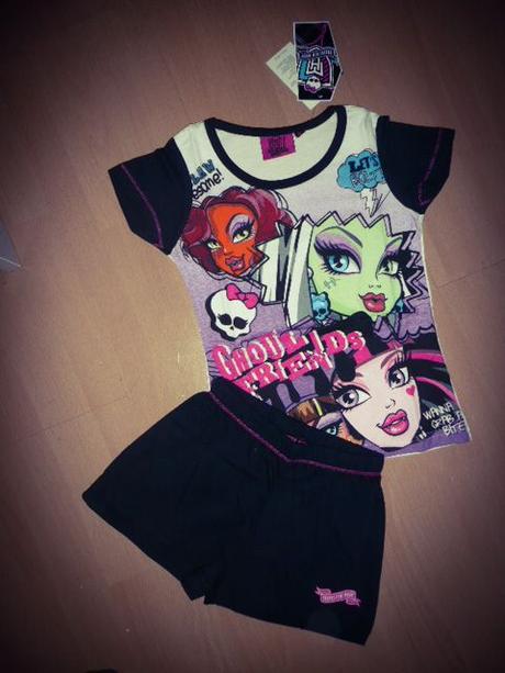 Kraťasy monster high 110-122 tričko i pyžamo, 110 / 116 / 122