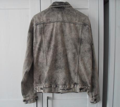 Šedá trhaná riflová bunda džíska, new yorker,s