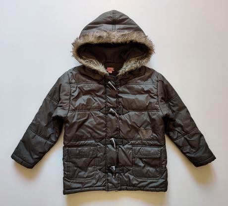 Zimní bunda s kožešinovou kapucí vel. 116, 116