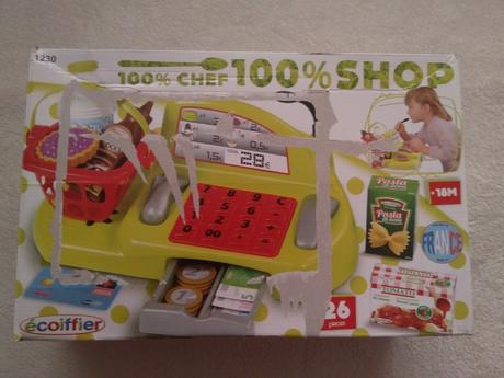 Pokladna + košík + zboží + peníze,