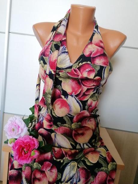 Letní šaty s ovocem, xs