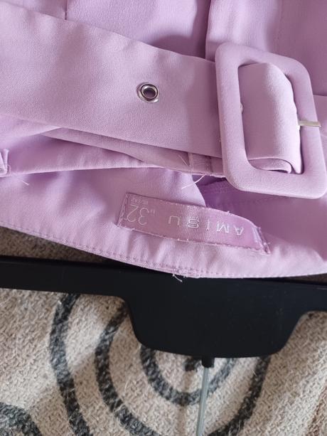 Lila šortky kraťasy s páskem xxs/158, new yorker,158