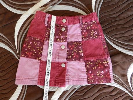 Sukýnka manžestrová kostkovaná, 104