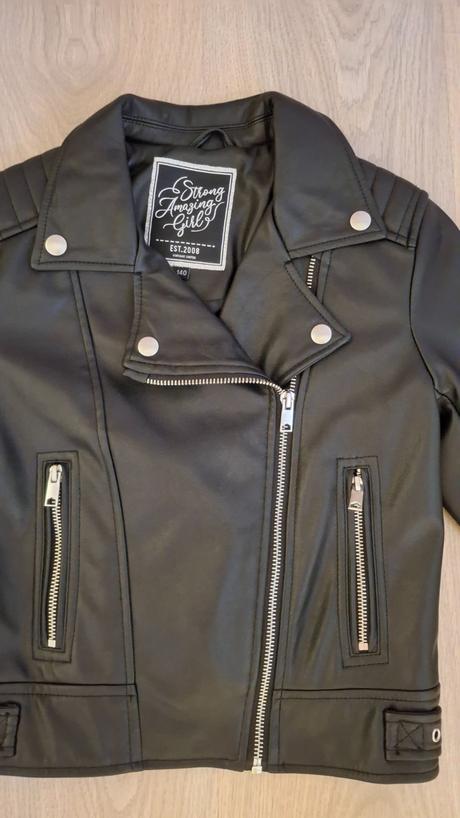 Koženková bunda-křivák c&a, c&a,140