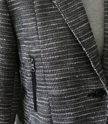 Šedostříbrné efektní sako z hrubé tkaniny tara xxl, xxl