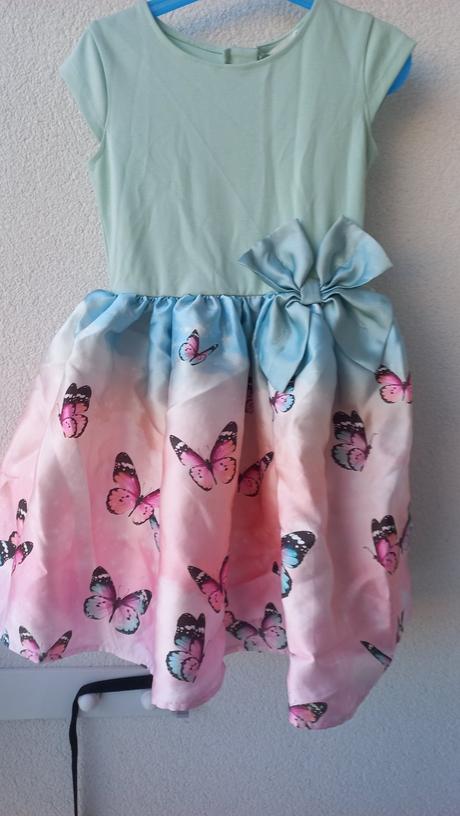 Šaty s motýlky, h&m,122