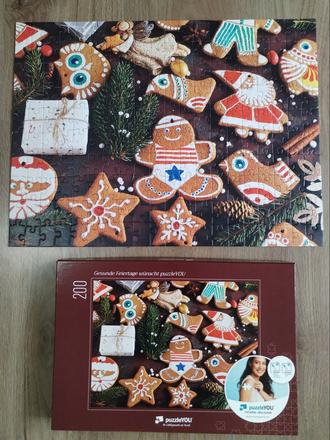 Puzzle vánoce dárkový stav, 