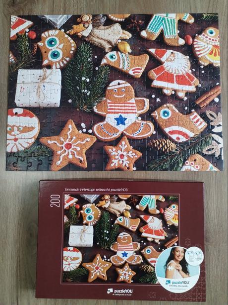 Puzzle vánoce dárkový stav, 