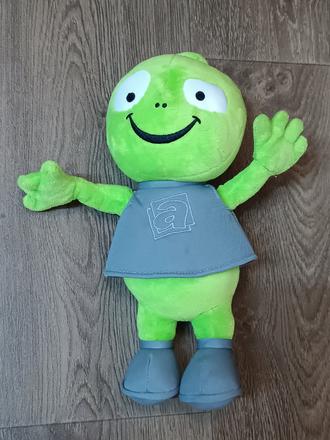 Mluvící plyšový mimozemšťan alzák, vel. 30 cm, cz, 