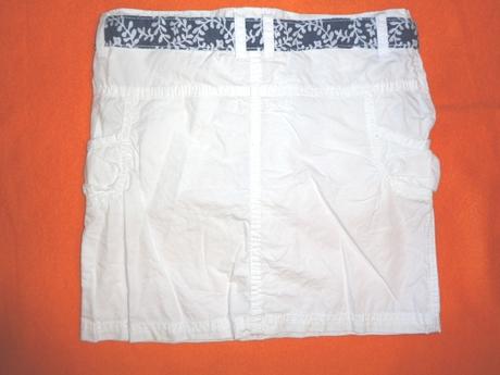 Sněhově bílá sukně s látkovým páskem, girl2girl,140