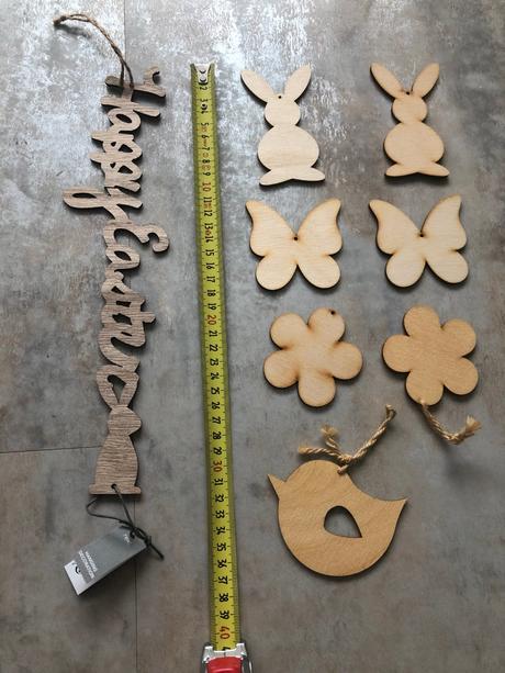 8x dekorace závěsné jaro next zajíc motýl ptáček, 