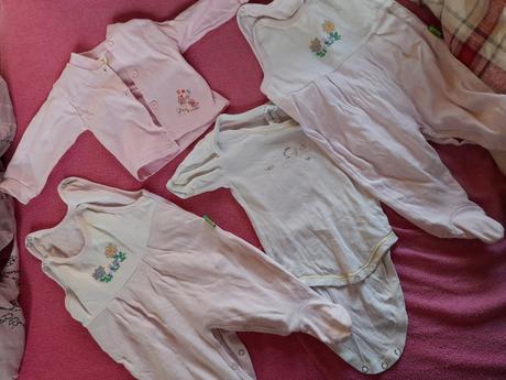 Dupačky,bodýčko,kabátek mix oblečení růžová, 68