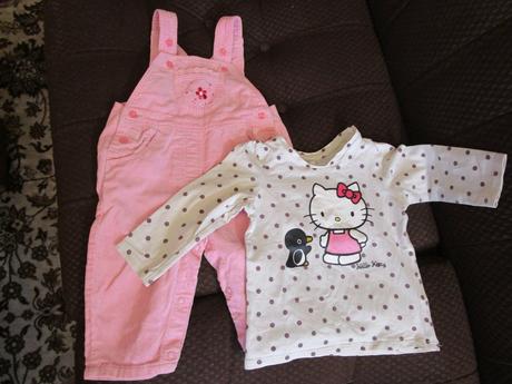 Dívčí set - manžestráčky+tričko hello kitty z h&m, h&m,68