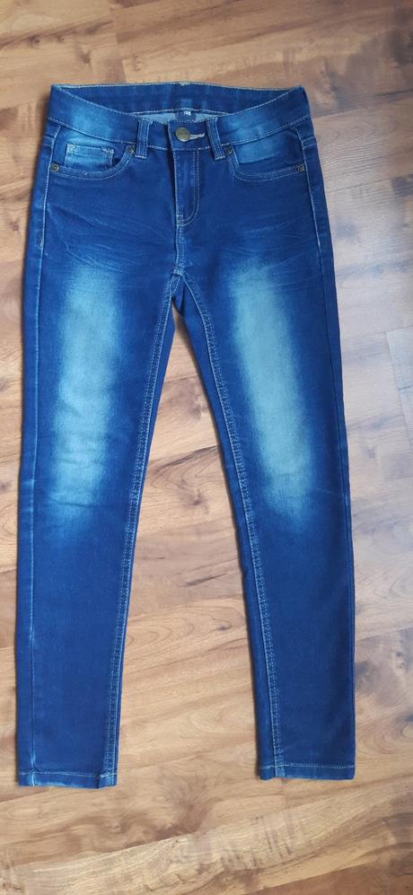 Dívčí strečové modré rifle 146, 146