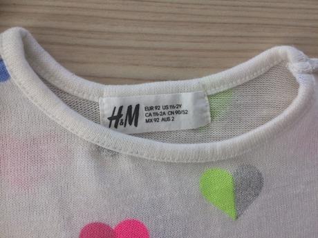 Slabý svetřík srdíčka, h&m,92