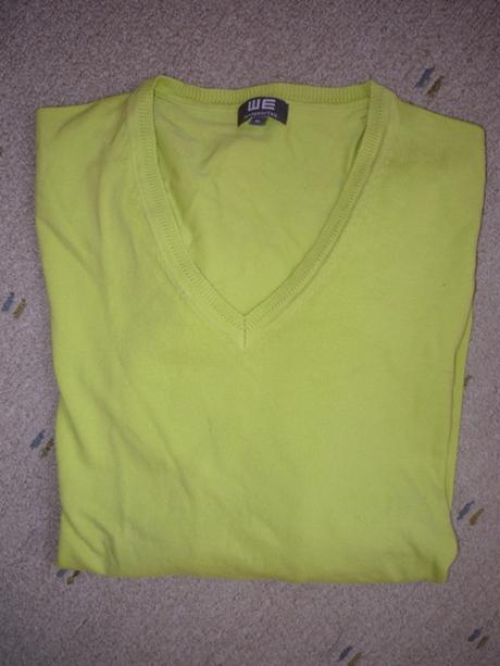 Pistáciově zelený lehký svetr ke košili zn we, xl