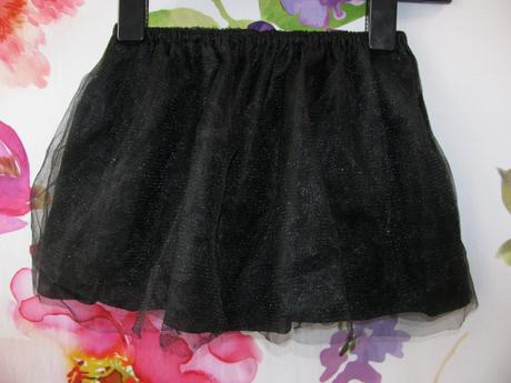 Dívčí černá tylová sukně, vhodná pro čarodějku, 110