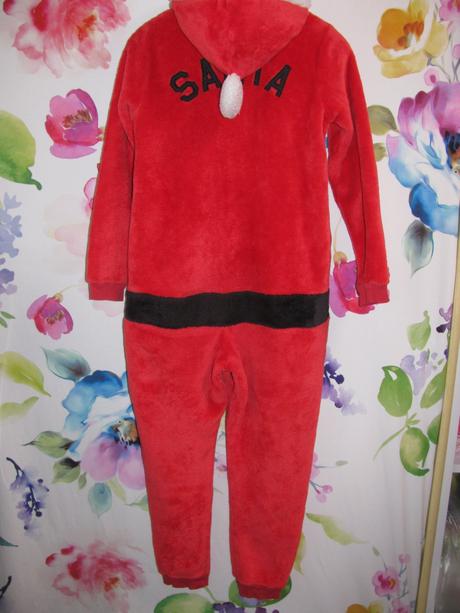 Fleecový overal s kapucí na spaní santa, marks & spencer,140