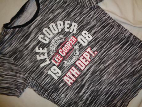 Luxusní černobílé melírované tričko, lee cooper,134
