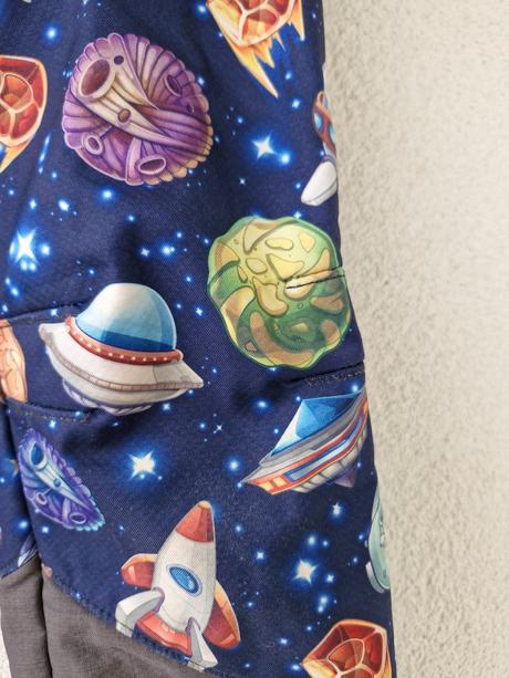 Zimní softshelky a rukavice s beránkem - vesmír, 110