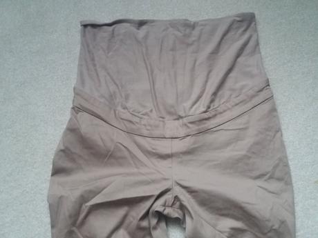 Slabší béžové těhotenské kalhoty h&m vel. l/xl, h&m,xl