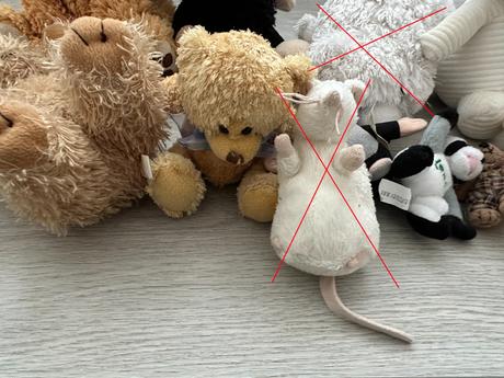 Plyšová zvířátka - medvěd, králík, mýval, 6 ks,