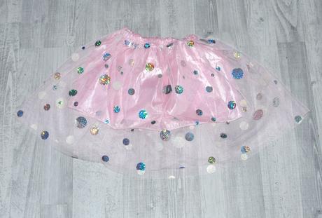 Tylová sukýnka s duhovými flitry více barev,