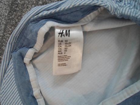 Modrá bílá čepice bekovka, h&m,92
