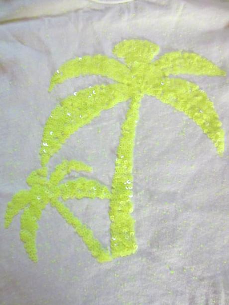 Melírované tričko s flitrovou palmou, next,146