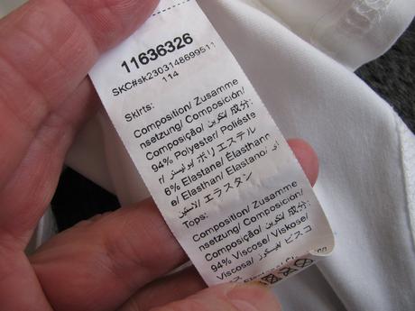 Crop top bílé tričko s nápisem, 146