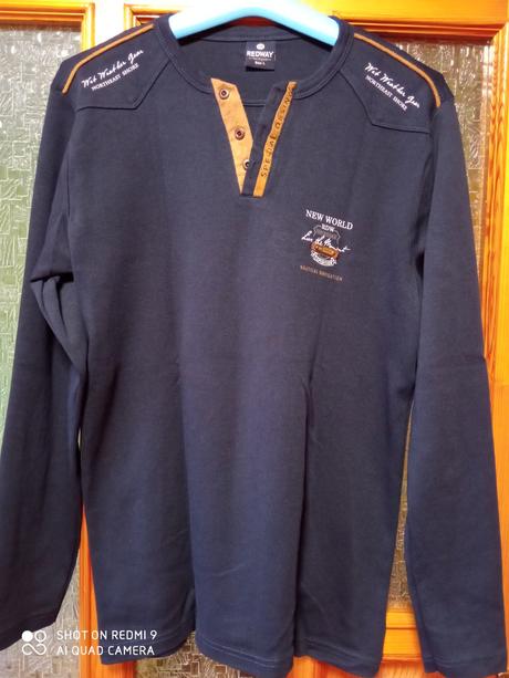 Tmavěmodré triko s dlouhým rukávem, l