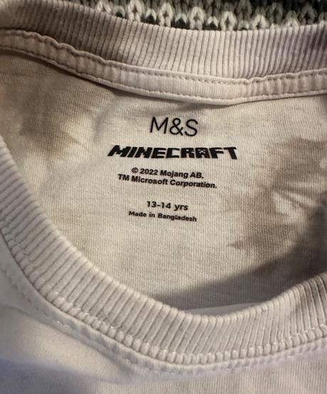 Tričko bavlněné minecraft, marks & spencer,164