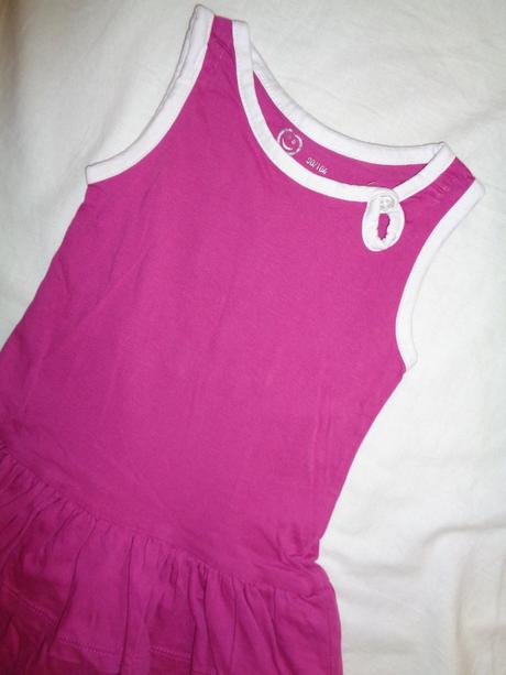 Krásné fuksiové bavlněné letní šaty 98/104, 98 / 104
