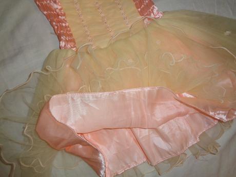 Krásné lososové společenské šaty 104/110, 104