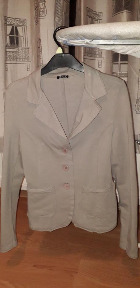 Béžové mikinové sako me&me, s