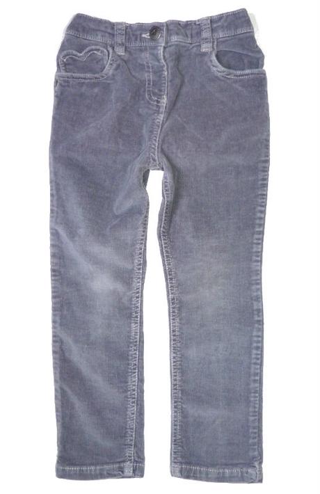 Šedé manšestrové kalhoty s regulací, m&co,110